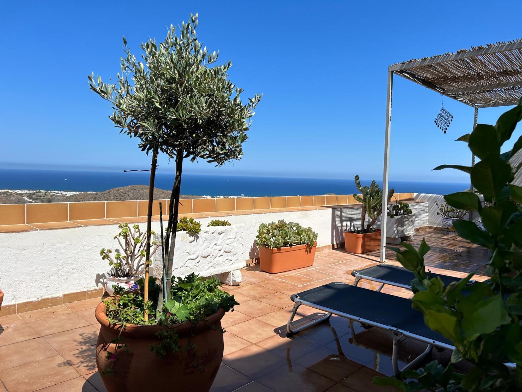 Apartment With A Great Terrace, Sea And Land Views Mojácar Exterior foto